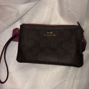 Coach Double zipper wristlet